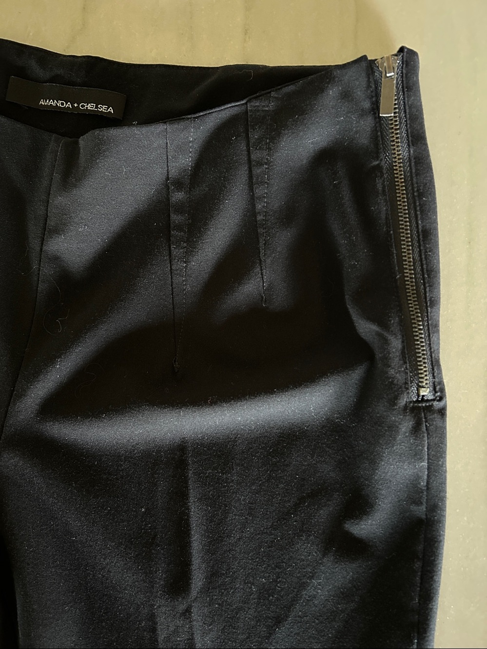 Amanda & Chelsea Black Side Zip Straight Leg Pant - Picture 3 of 9